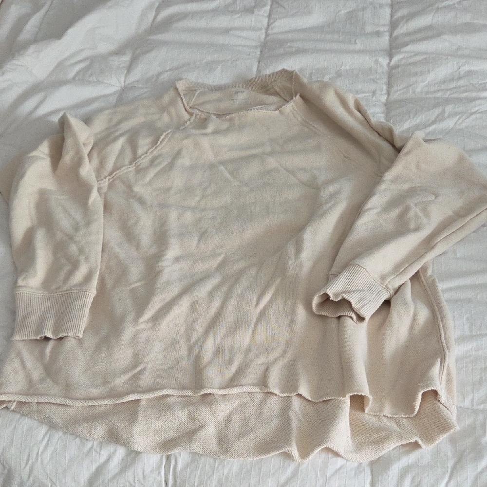 Cream Long Sleeve Sweatshirt